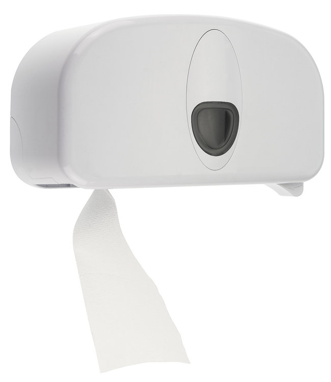2rolshouder kunststof wit (kokerloos)