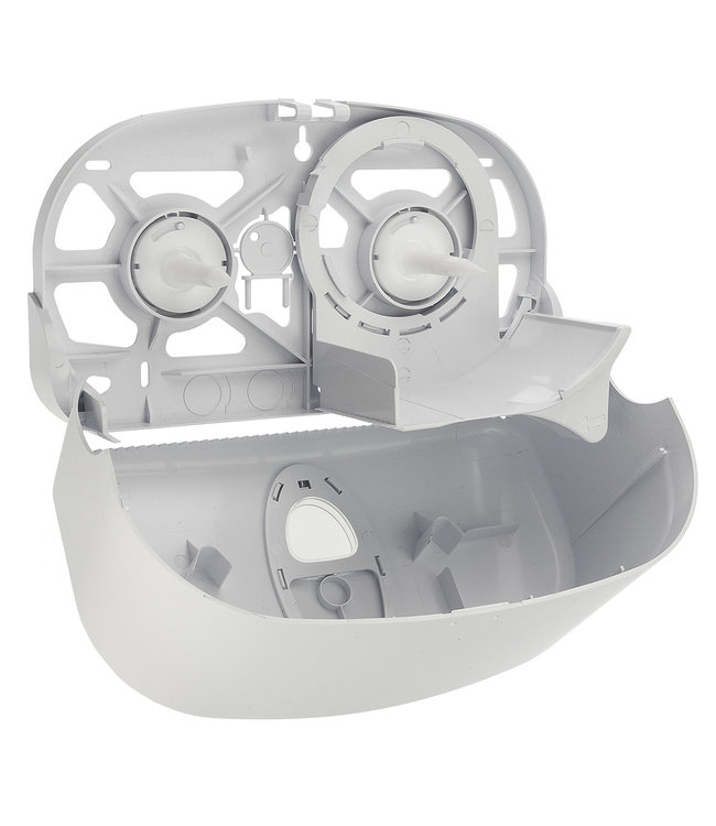 2rolshouder kunststof wit (kokerloos)