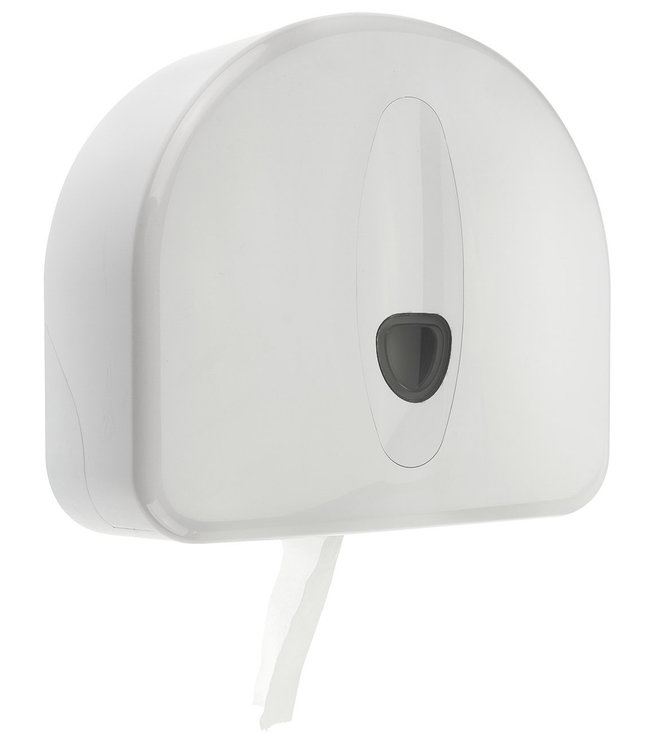 Jumboroldispenser mini + restrol kunststof wit