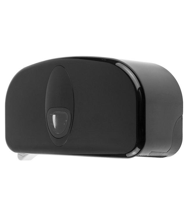 2rolshouder kunststof zwart (kokerloos)