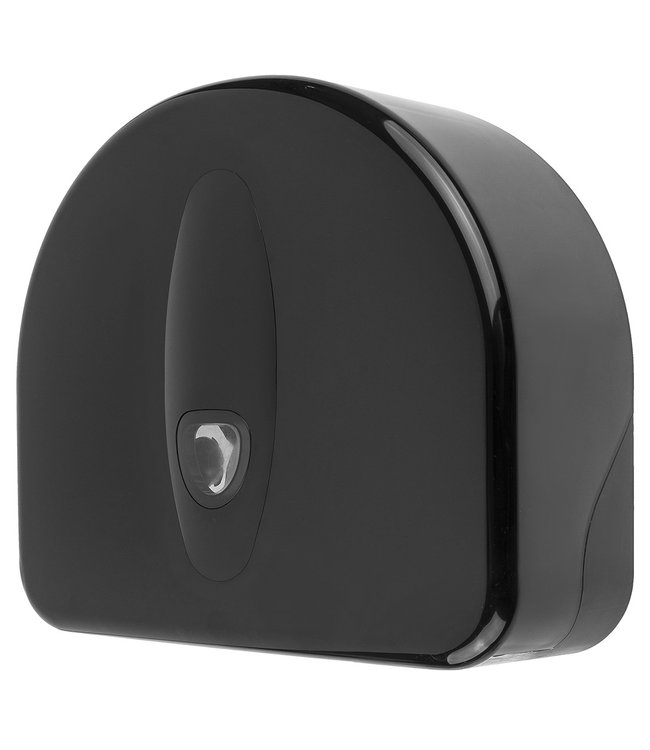Jumboroldispenser mini + restrol kunststof zwart