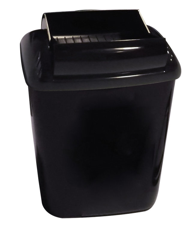 Hygiënebak 8 liter kunststof zwart