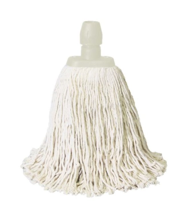 Minimop Spaanse mop Katoen steelverbinding professioneel - Wit