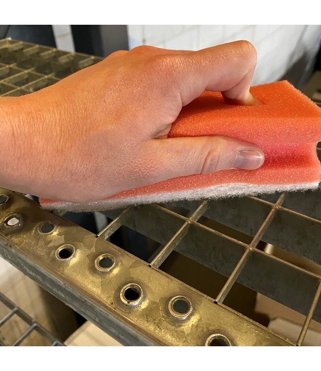 Handgreepspons PROFI, ROOD-WIT