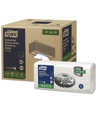 Tork Industrial Heavy-Duty Gevouwen Reinigingsdoek, 1-laags, wit, 41,5x35,5cm, 4x60st, 240st/doos