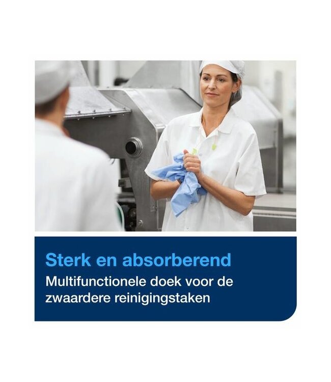 Tork Heavy-Duty Gevouwen Reinigingsdoek, 1-laags, wit, 41,5x35,5cm, 4x105st, 420st/doos