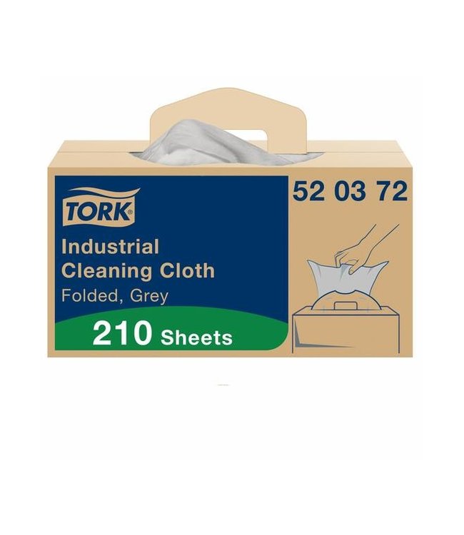 Tork Industrial Reinigingsdoek Handy Box, 1-laags, grijs, 41,5x35,5cm, 210st/doos