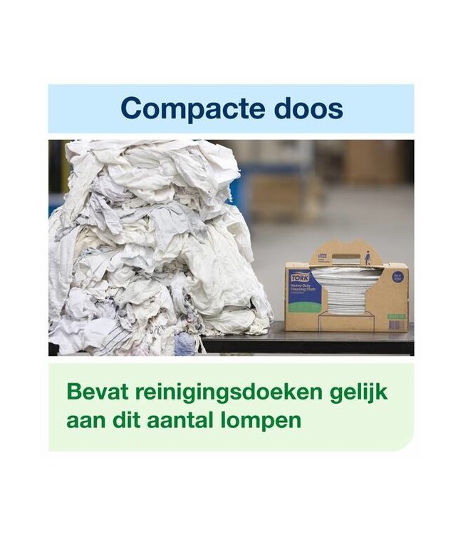 Tork Industrial Reinigingsdoek Handy Box, 1-laags, grijs, 41,5x35,5cm, 210st/doos