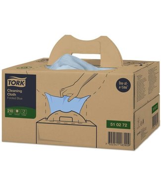 Tork Cleaning Handy Box Reinigingsdoek, 1-laags, blauw, 41,5x35,5cm, 210doek/doos