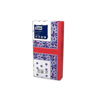 Tork Lunchservet Rural, 1-laags, decor, 32,8x32,5cm, ¼-vouw, 8x400st, 3.200st/doos