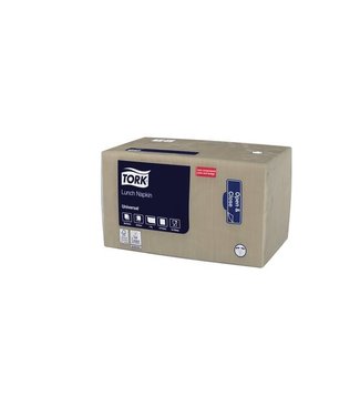 Tork Lunchservet 1-laags, naturel, 32,5x32,5cm, ¼-vouw, 8x500st, 4.000st/doos