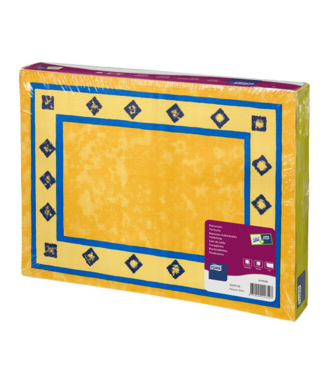 Tork Placemat Palazzo Blue Advanced, 1-laags, 42x30cm, 5x500st, 2.500st/doos
