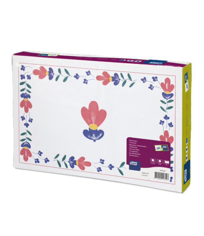 Tork Placemat Country Advanced, 1-laags, decor, 42x30cm, 5x500st, 2.500st/doos