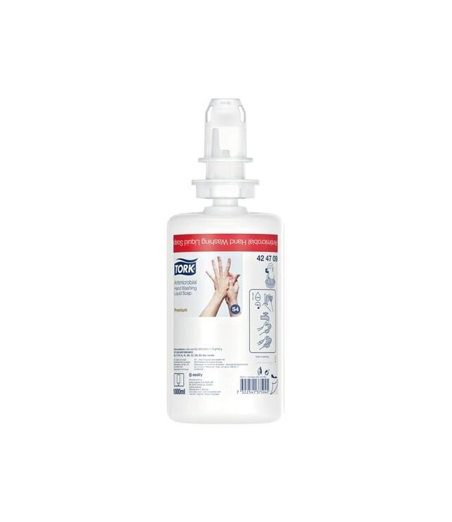 Tork Antimicobiële Vloeibare Zeep, 1ltr/flacon, 6st/doos
