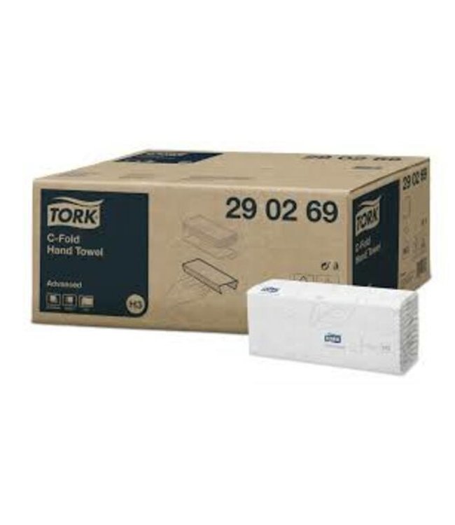 Tork C-vouw Handdoek Advanced, 2-laags, wit, 25x41cm, 20x96vel, 1.920vel/doos