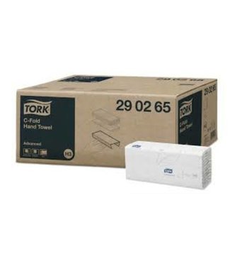 Tork C-vouw Handdoek Advanced, 2-laags, wit, 25x31cm, 20x128st, 2.560st/doos