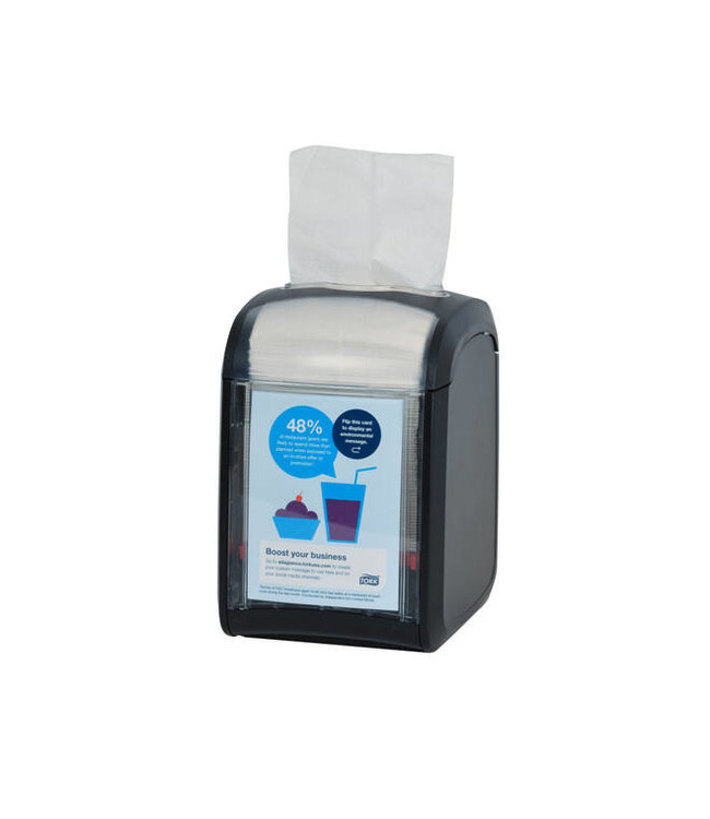 Tork Xpressnap Fit® Tabletop servetdispenser, zwart, kunststof, Signature Line