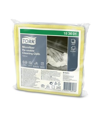 Tork Premium Microvezel reinigingsdoek, geel, 30.5x30.5cm, 8x6st/pak