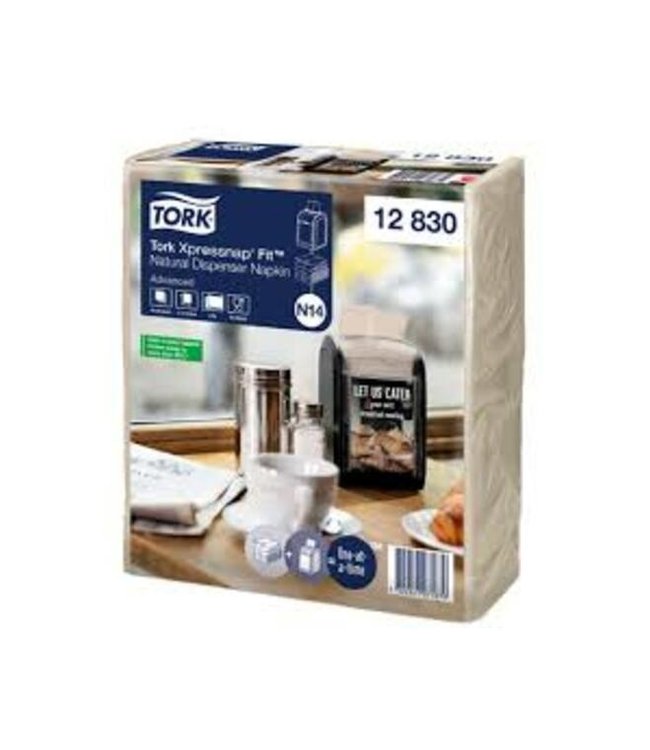 Tork Xpressnap Fit® dispenserservet Advanced, 2-laags, naturel, 21,3x16,5cm, 6x6x120st, 4.320st/doos