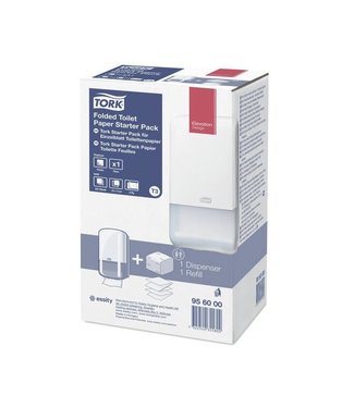 Tork Gevouwen Toiletpapier Dispenser Starter pack C&C Kunststof Wit