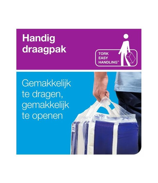 Tork Extra Zacht Traditioneel Toiletpapier Premium, 3-lgs, 19mtr/10cm, 155vel/rol, 7x8rol, 56rol/pak