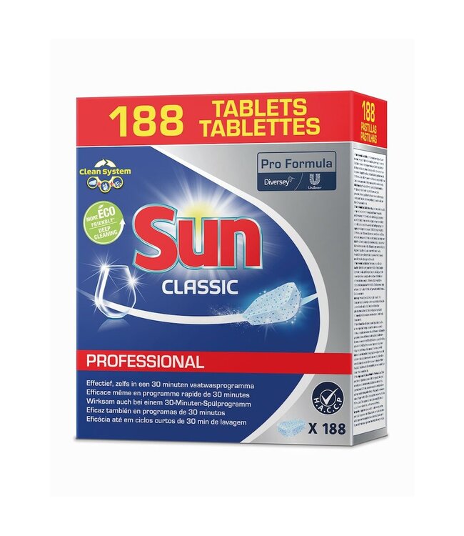 Johnson Diversey Sun Prof. Classic Tabletten 188 st.