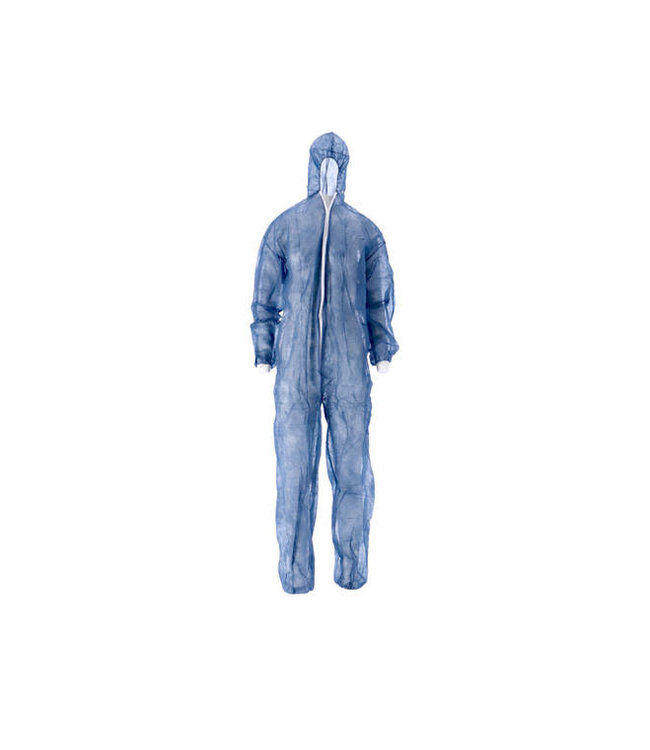 CMT Coverall Non Woven PE Coating Blauw 50 stuks
