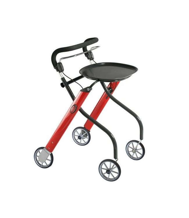 Trust Care Let's Go Indoor rollator, rood/grafiet
