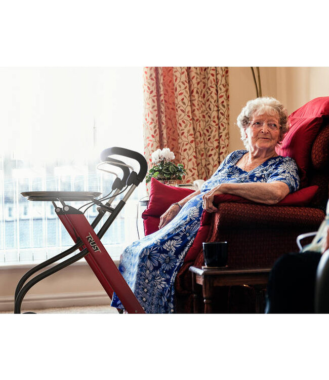 Trust Care Let's Go Indoor rollator, rood/grafiet