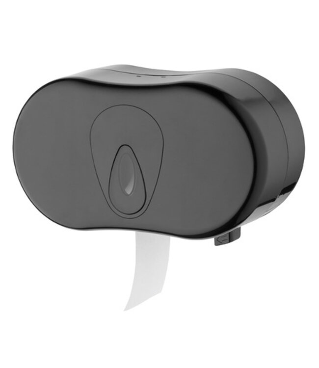 PlastiQline 2rolshouder kunststof zwart (standaard)