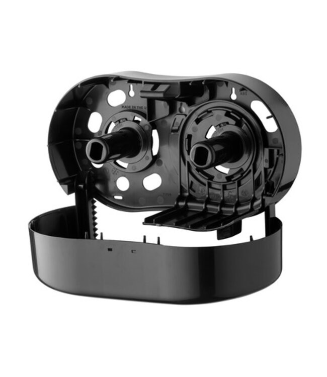 PlastiQline 2rolshouder kunststof zwart (standaard)