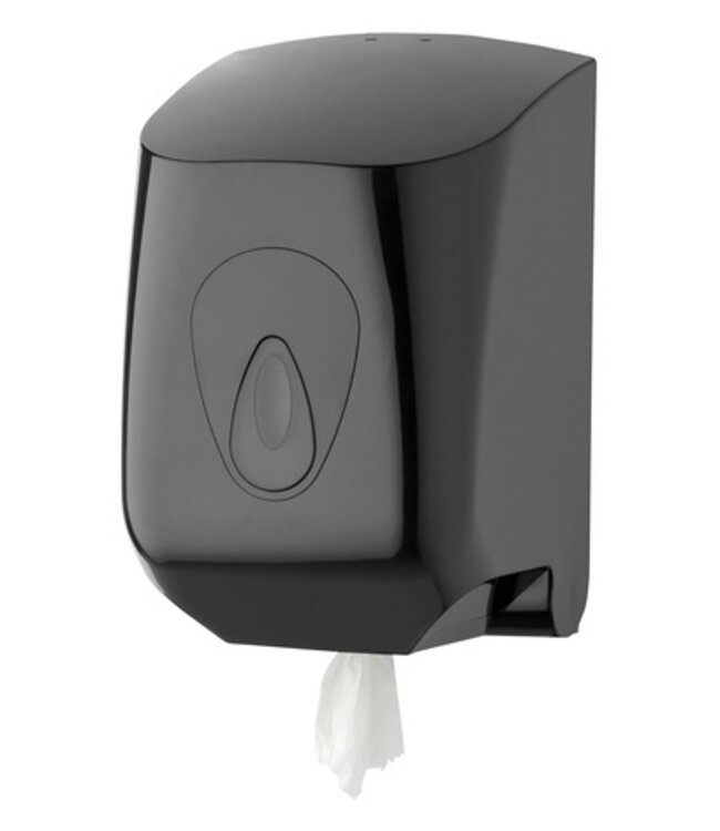 PlastiQline Poetsroldispenser midi kunststof zwart