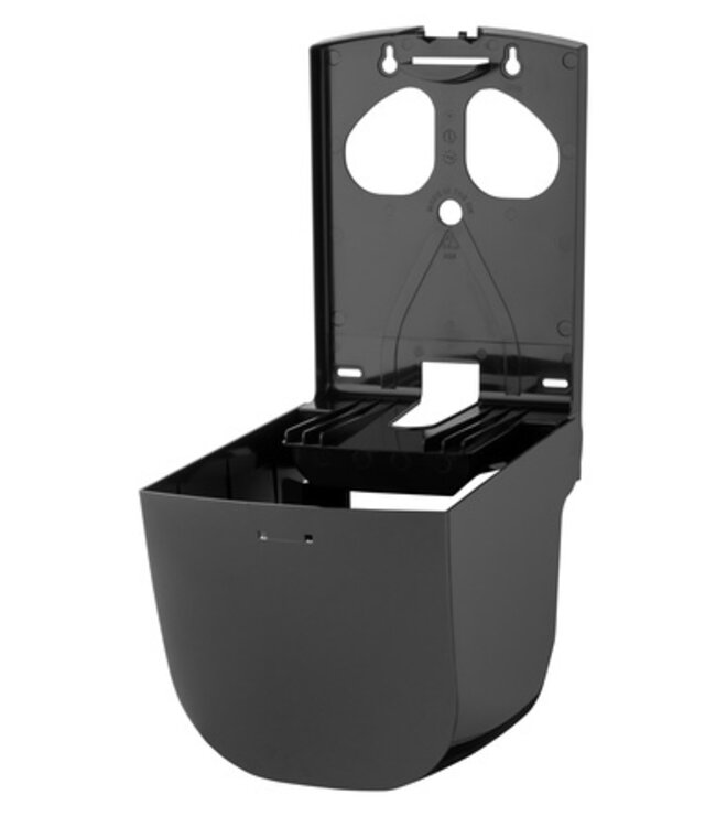 PlastiQline Poetsroldispenser midi kunststof zwart