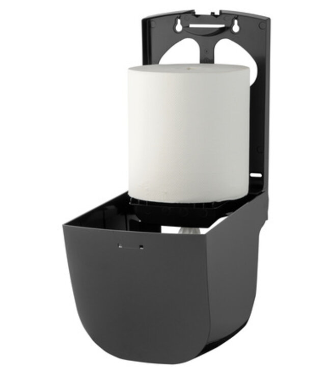 PlastiQline Poetsroldispenser midi kunststof zwart