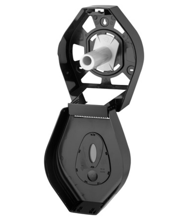 PlastiQline Jumboroldispenser mini kunststof zwart