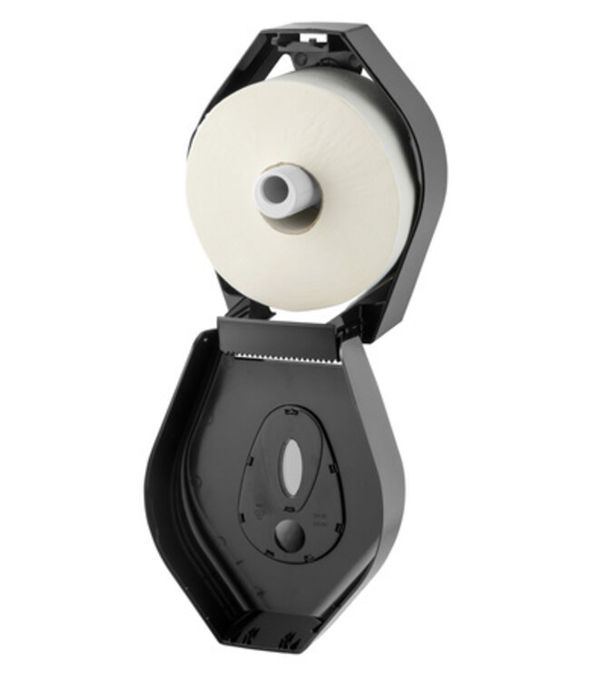 PlastiQline Jumboroldispenser mini kunststof zwart