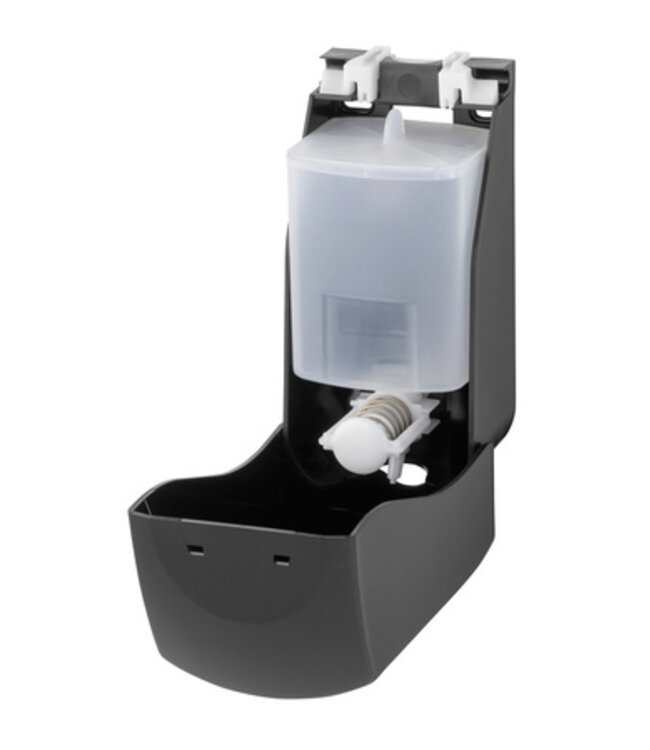 PlastiQline Zeepdispenser 900 ml kunststof zwart navulbaar