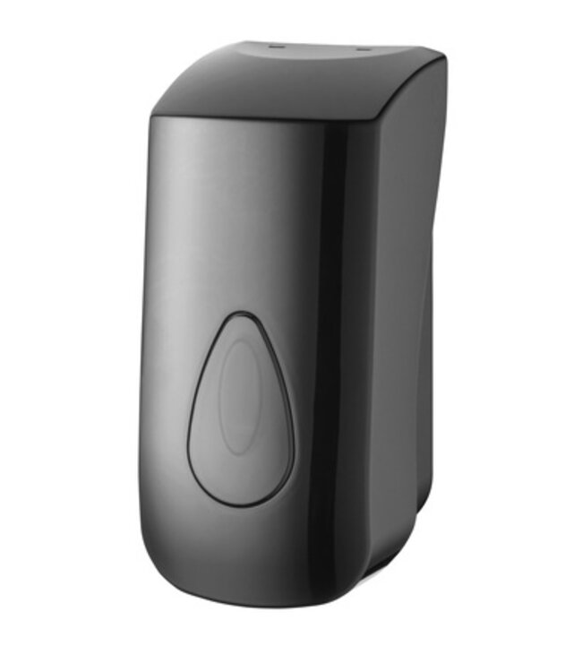 PlastiQline Zeepdispenser 400 ml kunststof zwart navulbaar
