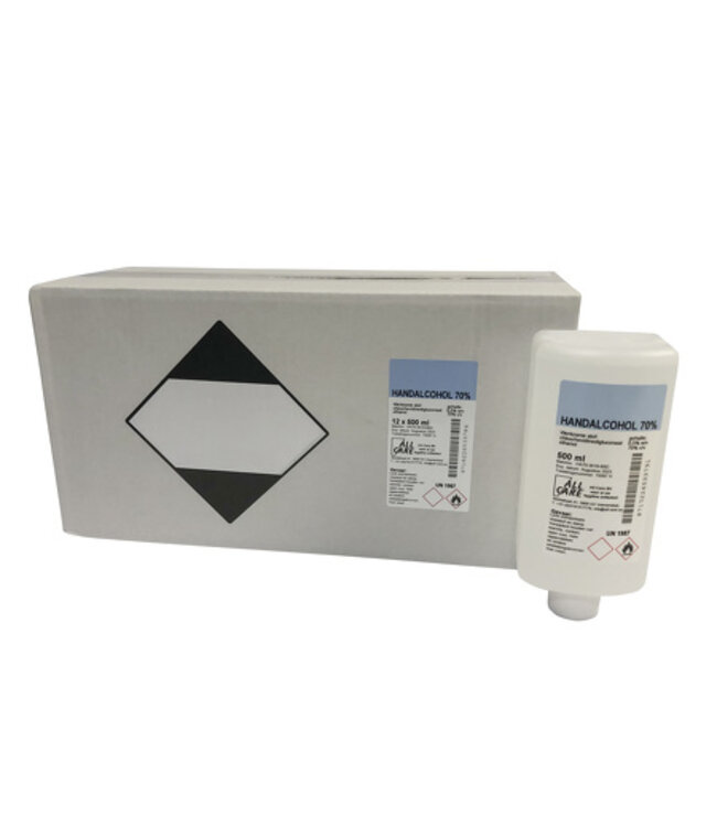 MediQo-line Handalcohol 70% - 500 ml eurofles x12