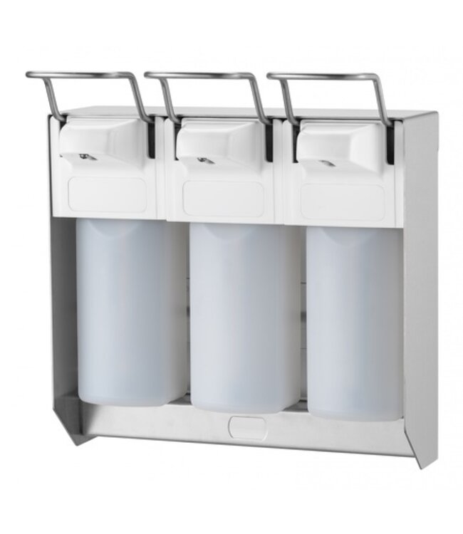 MediQo-line TRIO Zeep- & desinfectiemiddeldispenser 500 ml KB RVS