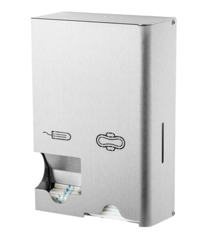 MediQo-line Maandverband- & tampondispenser klein RVS