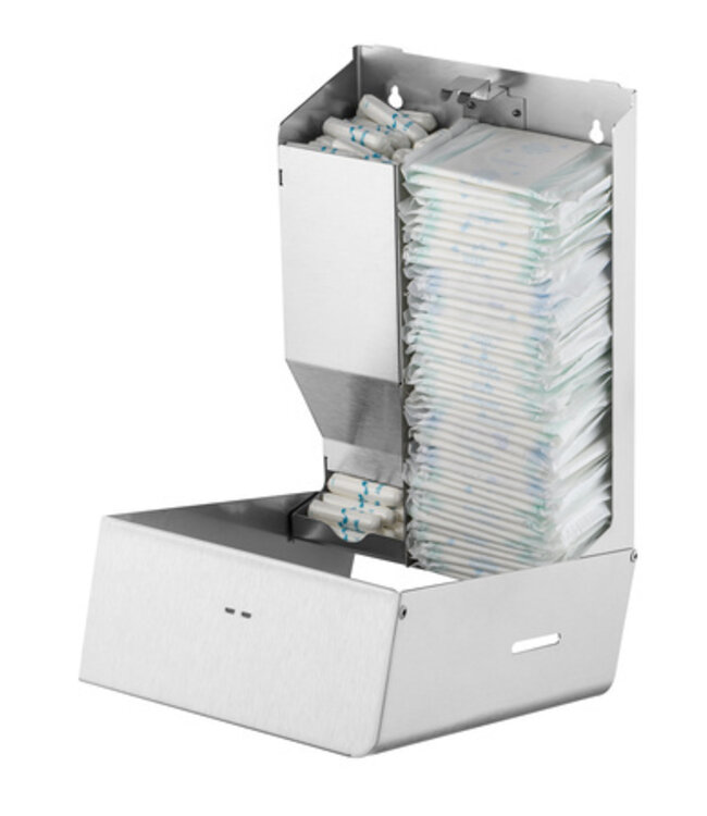 MediQo-line Maandverband- & tampondispenser klein RVS