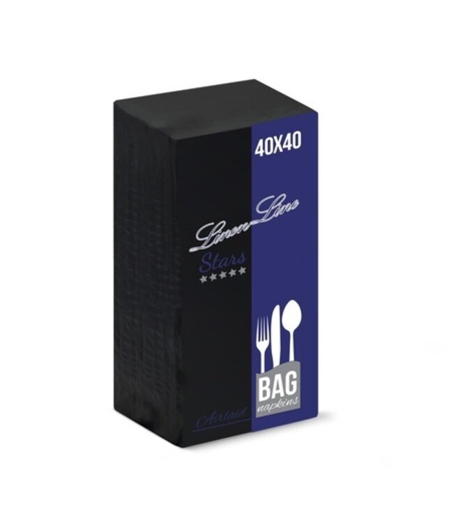 BulkySoft® Pochetten servetten zwart Airlaid 1laags