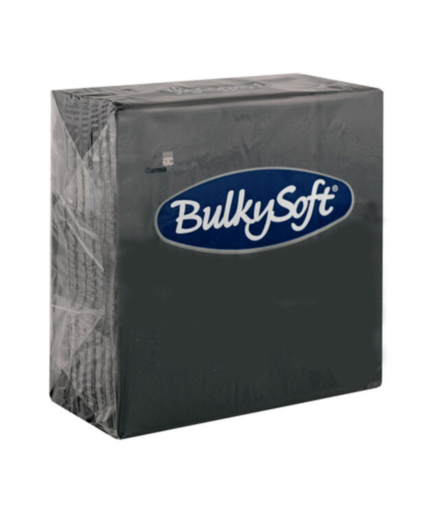BulkySoft® Servetten zwart cellulose 2laags