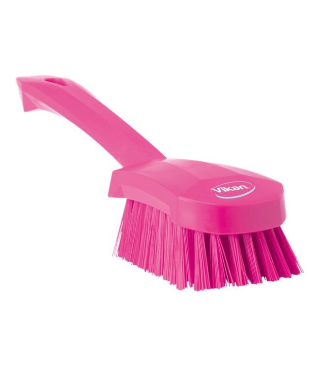 Vikan Afwasborstel met korte steel, 270x70x85mm, roze
