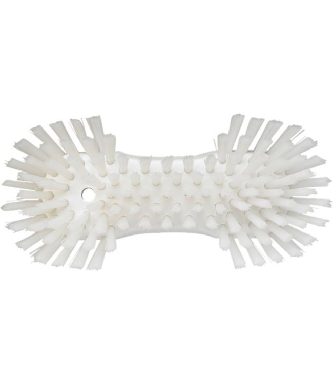 Vikan Grote ergonomische werkborstel polyester vezels, hard, met wijd uitstaande vezels 250x120x60mm wit