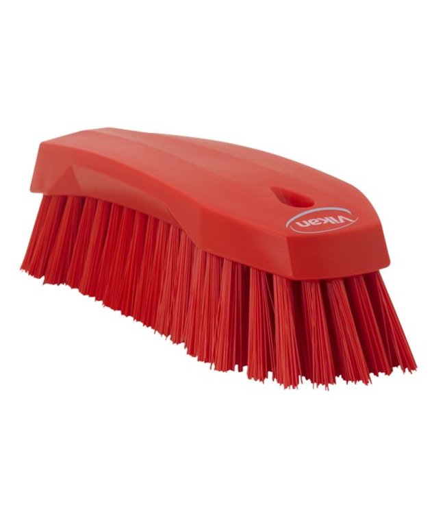 Vikan Grote werkborstel polyester vezels, hard 200x70x60mm rood