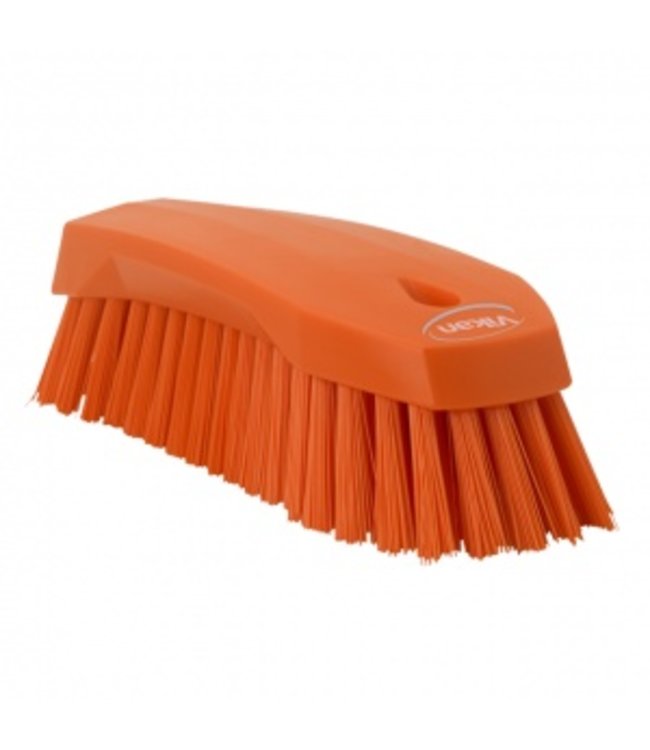 Vikan Grote werkborstel polyester vezels, hard 200x70x60mm oranje