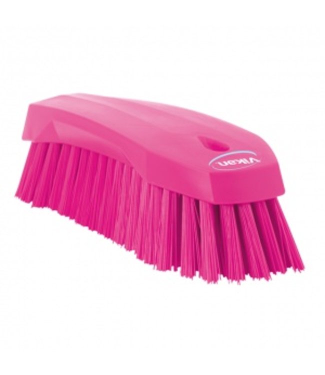 Vikan Grote werkborstel polyester vezels, hard 200x70x60mm roze