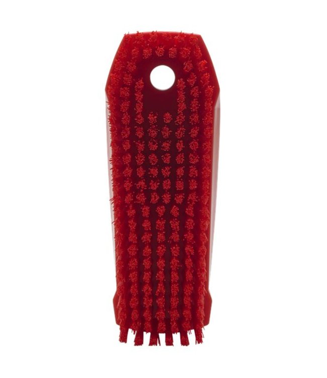 Vikan Kleine werkborstel polyester vezels, medium 165x50x45mm rood